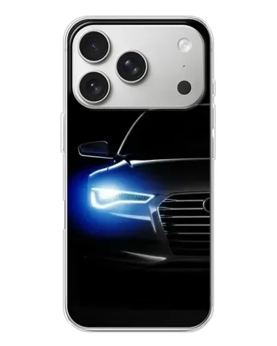 Чехол для iPhone 17 Pro с картинкой «Неоновый взгляд Audi»