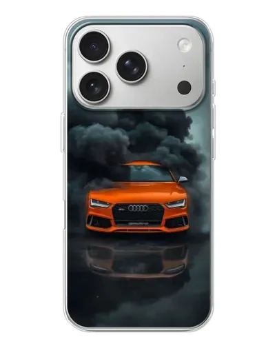Чехол для iPhone 17 Pro с картинкой «Audi в облаках дыма»