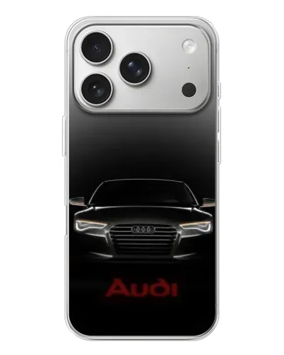 Чехол для iPhone 17 Pro с картинкой «Audi — градиентный контур»