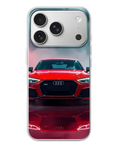 Чехол для iPhone 17 Pro с картинкой «Audi RS — красный стиль»