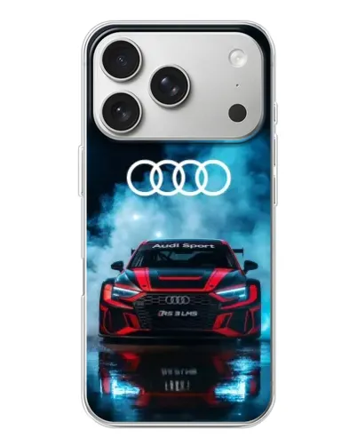 Чехол для iPhone 17 Pro с картинкой «Audi Sport — неон»