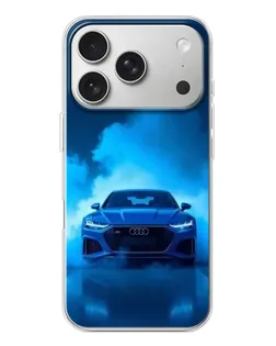 Чехол для iPhone 17 Pro с картинкой «Audi — голубая энергия»