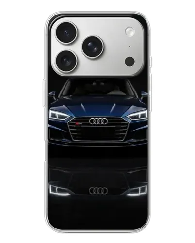 Чехол для iPhone 17 Pro с картинкой «Audi — ночное отражение»