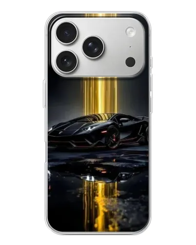 Чохол для iPhone 17 Pro з картинкою «Нічний Lamborghini драйв»