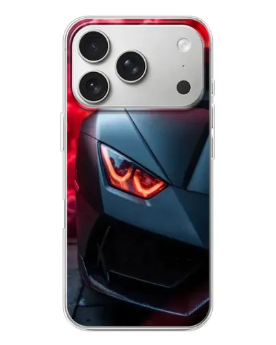 Чохол для iPhone 17 Pro з картинкою «Lamborghini червоне сяйво»