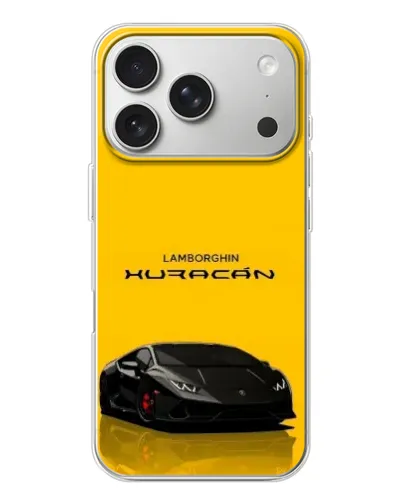 Чохол для iPhone 17 Pro з картинкою «Lamborghini Huracan чорний»