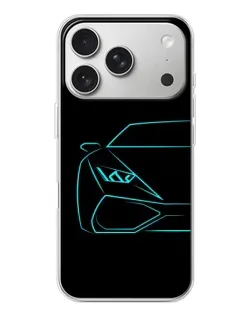 Чохол для iPhone 17 Pro з картинкою «Блакитний силует Lamborghini» Чохол для iPhone 17 Pro з картинкою «Блакитний силует Lamborghini»