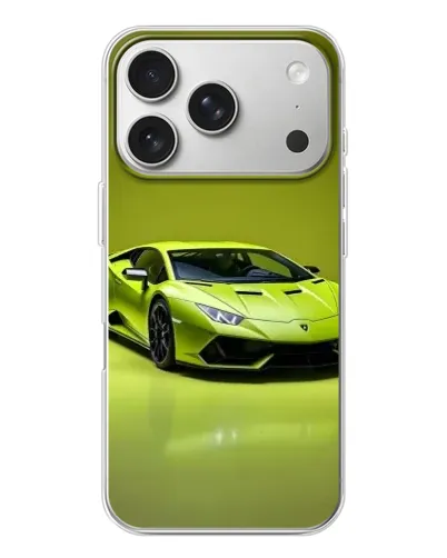 Чохол для iPhone 17 Pro з картинкою «Салатовий Lamborghini Huracan»