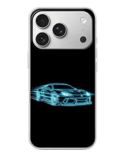 Чохол для iPhone 17 Pro з картинкою «Неоновий контур Lamborghini»