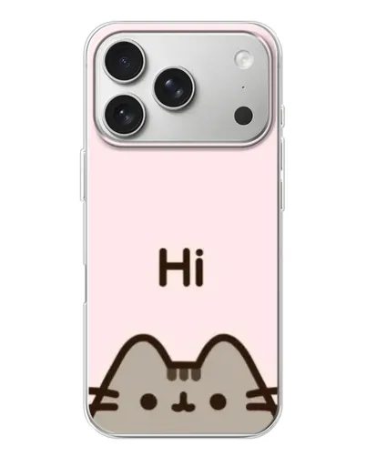 Чехол для iPhone 17 Pro с картинкой «Пушин говорит Hi» Чехол для iPhone 17 Pro с картинкой «Пушин говорит Hi»