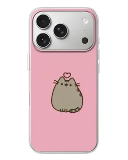 Чохол для iPhone 17 Pro з картинкою «Pusheen серце»