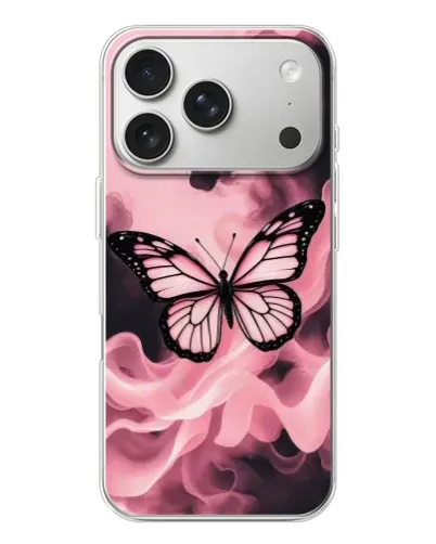 Чехол для iPhone 17 Pro с картинкой «Бабочка в дыму» Чехол для iPhone 17 Pro с картинкой «Бабочка в дыму»