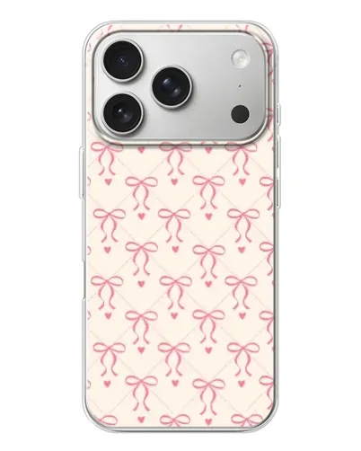 Чехол для iPhone 17 Pro с картинкой «Розовые бантики Coquette» Чехол для iPhone 17 Pro с картинкой «Розовые бантики Coquette»