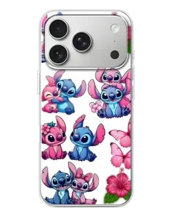 Чехол для iPhone 17 Pro с картинкой «Стикеры Stitch и Angel» Чехол для iPhone 17 Pro с картинкой «Стикеры Stitch и Angel»