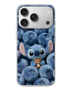 Чехол для iPhone 17 Pro с картинкой «Стич и голубика» Чехол для iPhone 17 Pro с картинкой «Стич и голубика»