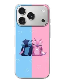 Чехол для iPhone 17 Pro с картинкой «Stitch и Angel Love» Чехол для iPhone 17 Pro с картинкой «Stitch и Angel Love»
