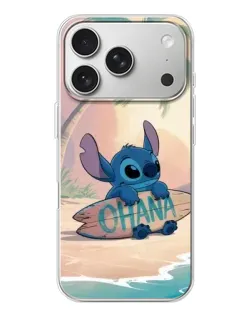 Чехол для iPhone 17 Pro с картинкой «Стич на серфе» Чехол для iPhone 17 Pro с картинкой «Стич на серфе»