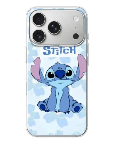 Чехол для iPhone 17 Pro с картинкой «Stitch среди цветов»