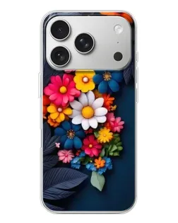 Чехол для iPhone 17 Pro с картинкой «Цветочная феерия»