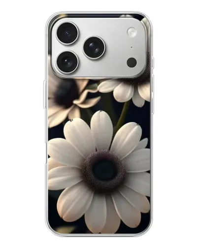 Чехол для iPhone 17 Pro с картинкой «Белые маргаритки макро» Чехол для iPhone 17 Pro с картинкой «Белые маргаритки макро»