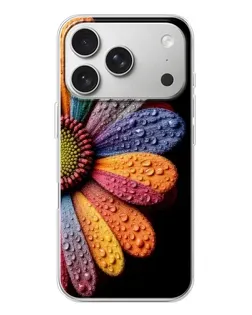 Чехол для iPhone 17 Pro с картинкой «Радужный цветок»