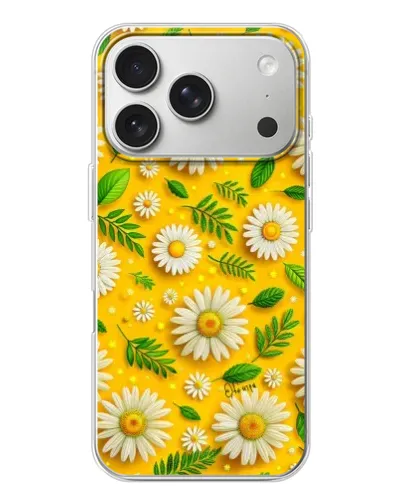 Чехол для iPhone 17 Pro с картинкой «Ромашковое солнце» Чехол для iPhone 17 Pro с картинкой «Ромашковое солнце»