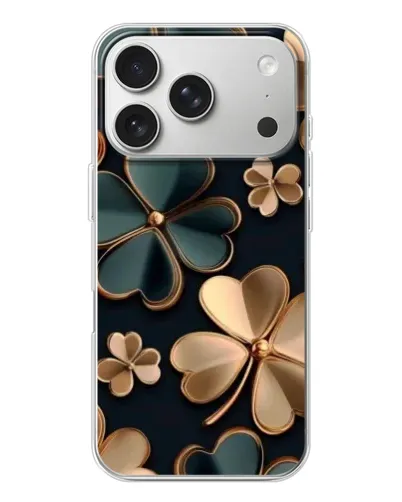 Чехол для iPhone 17 Pro с картинкой «Клевер в золоте» Чехол для iPhone 17 Pro с картинкой «Клевер в золоте»