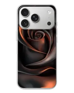 Чехол для iPhone 17 Pro с картинкой «Шелковая черная роза»
