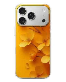 Чехол для iPhone 17 Pro с картинкой «Золотые лепестки»