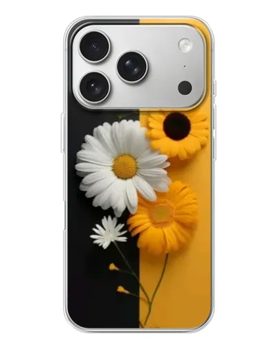 Чехол для iPhone 17 Pro с картинкой «Подсолнух и ромашка» Чехол для iPhone 17 Pro с картинкой «Подсолнух и ромашка»