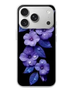 Чехол для iPhone 17 Pro с картинкой «Фиолетовые цветы с росою» Чехол для iPhone 17 Pro с картинкой «Фиолетовые цветы с росою»