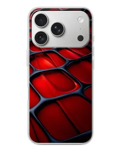 Чехол для iPhone 17 Pro с картинкой «Красная глянцевая сетка»