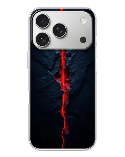 Чехол для iPhone 17 Pro с картинкой «Kрасная лавовая трещина»