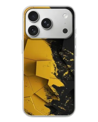Чехол для iPhone 17 Pro с картинкой «Золотые осколки геометрии»