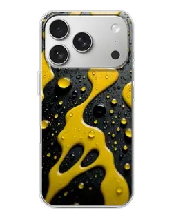 Чехол для iPhone 17 Pro с картинкой «Жидкое желтое золото»