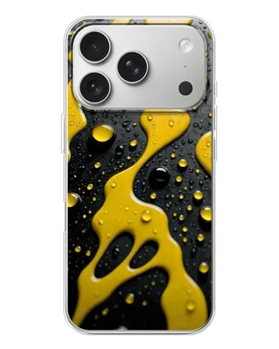 Чехол для iPhone 17 Pro с картинкой «Жидкое желтое золото»