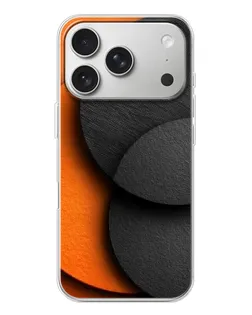 Чехол для iPhone 17 Pro с картинкой «Геометрия оранжевых кругов»