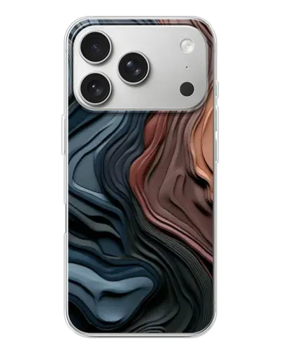 Чехол для iPhone 17 Pro с картинкой «Цветные волны каньона»