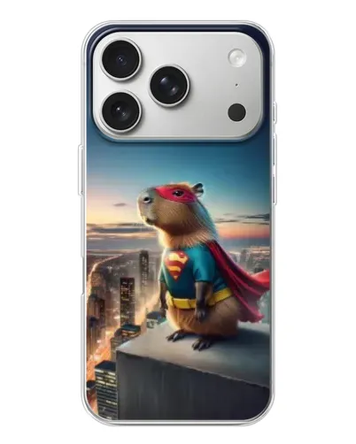 Чехол для iPhone 17 Pro с картинкой «Капи-мен супергерой»