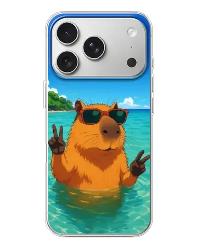 Чехол для iPhone 17 Pro с картинкой «Морская капибара»