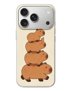 Чехол для iPhone 17 Pro с картинкой «Башня из капибар»