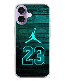 Чехол для iPhone 17 с картинкой «Jordan Cyan 23»