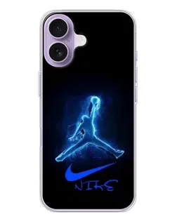 Чехол для iPhone 17 с картинкой «Jordan Neon Blue»