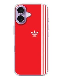 Чехол для iPhone 17 с картинкой «Красный минимализм Adidas»