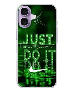 Чехол для iPhone 17 с картинкой «Зеленый неоновый Nike»