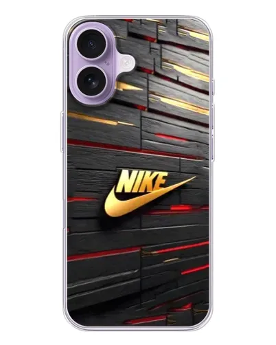 Чехол для iPhone 17 с картинкой «Золотой Nike на металле» Чехол для iPhone 17 с картинкой «Золотой Nike на металле»