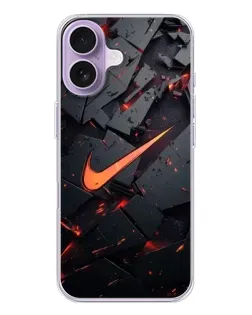 Чехол для iPhone 17 с картинкой «Nike — эффект разломов»