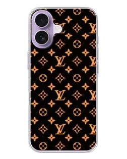 Чехол для iPhone 17 с картинкой «Золотая монограмма LV»