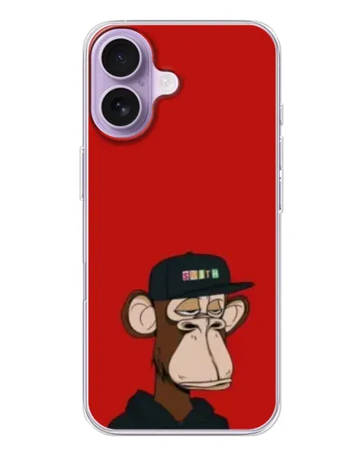 Чехол для iPhone 17 с картинкой «Bored Ape — красный фон» Чехол для iPhone 17 с картинкой «Bored Ape — красный фон»
