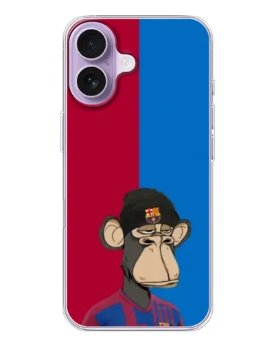 Чехол для iPhone 17 с картинкой «Bored Ape — фанат Барсы» Чехол для iPhone 17 с картинкой «Bored Ape — фанат Барсы»